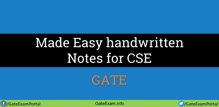 Made Easy Handwritten Notes For CSE – Gate Exam Info